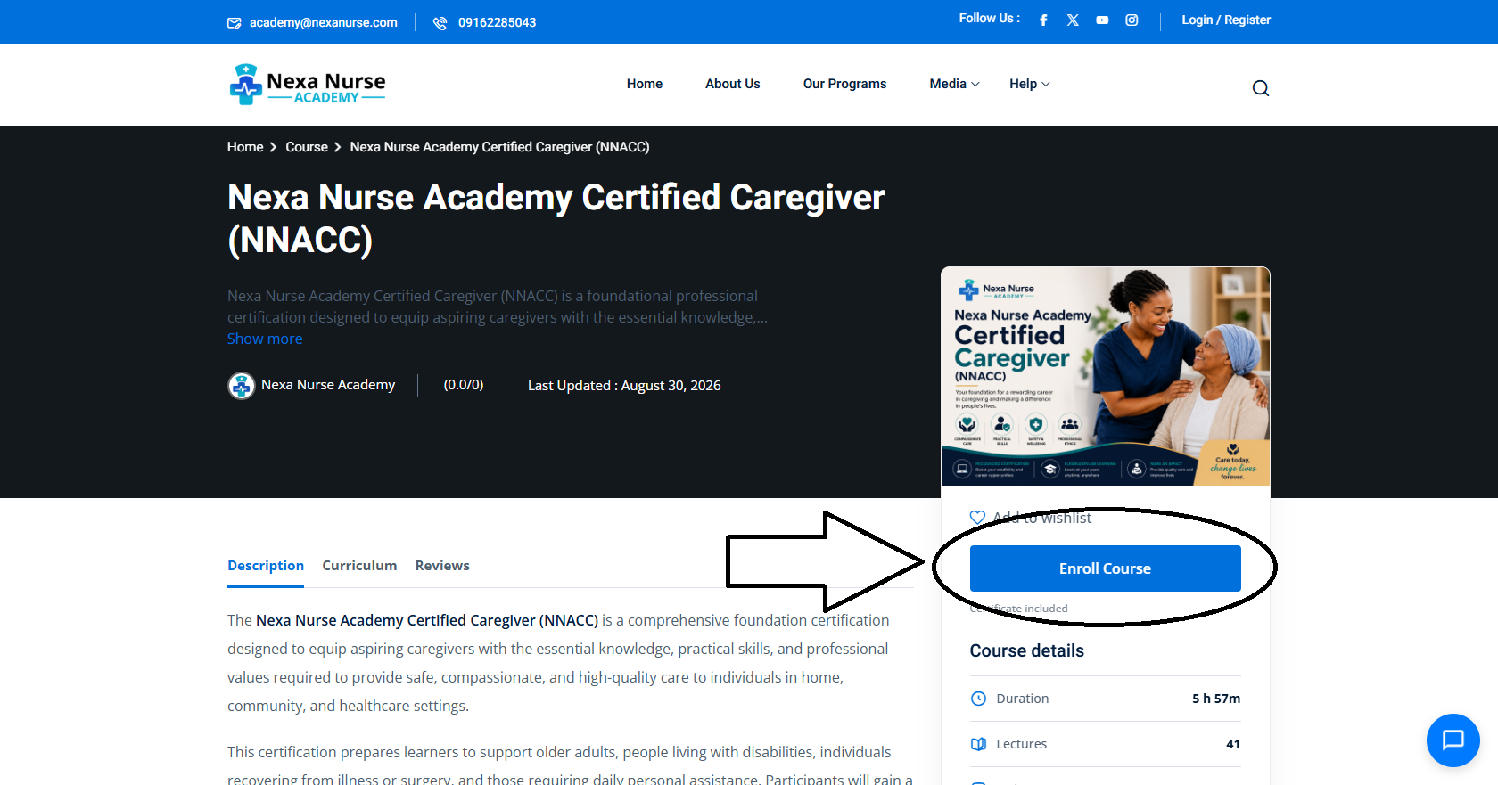 Nexa Nurse Academy Certified Caregiver (NNACC)